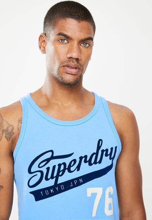 Superdry. - Collegiate graphic vest - blue