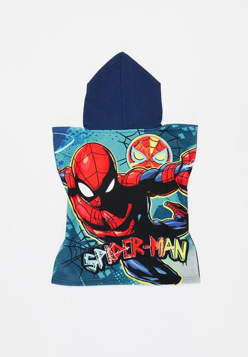 Character Group - Spider-man hooded towel - blue