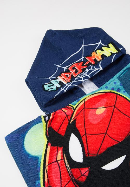 Character Group - Spider-man hooded towel - blue