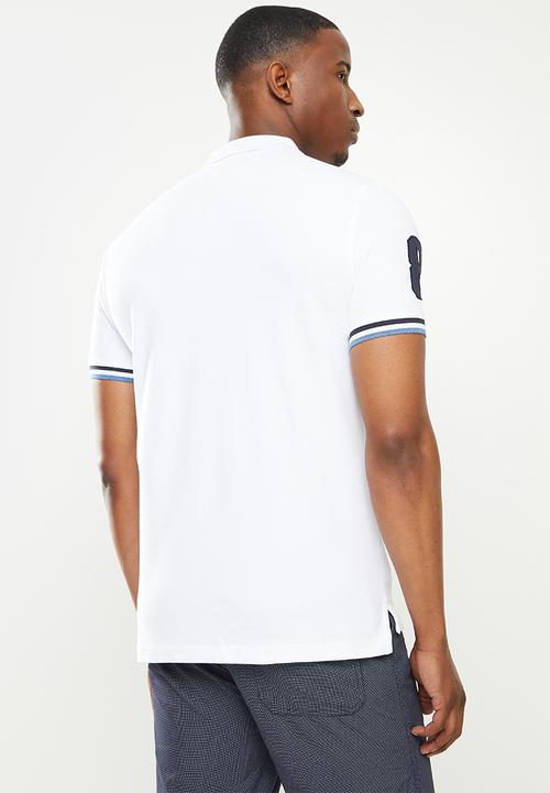 Giordano - 3d lion embroidered golfer - white