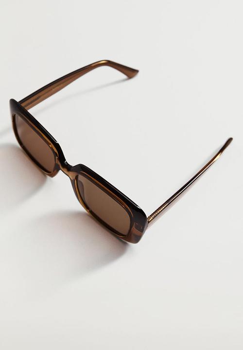 MANGO - Clear frame sunglasses - brown