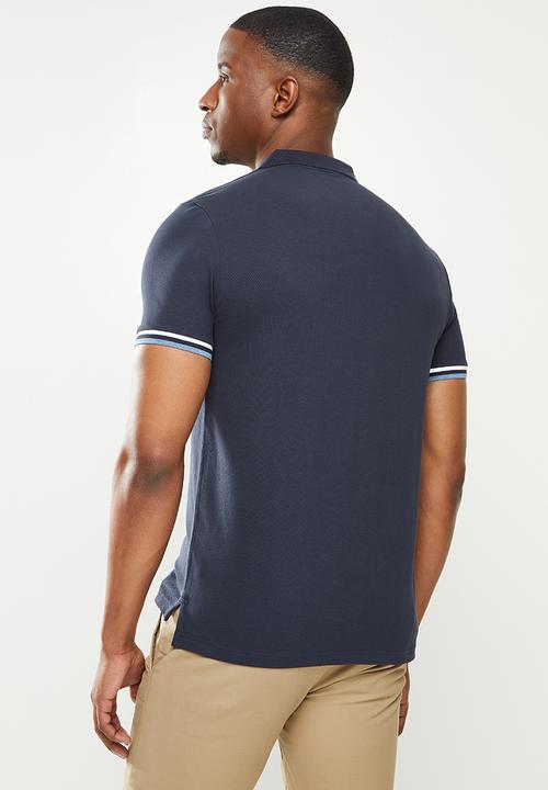 Giordano - 3d lion embroidered golfer - navy