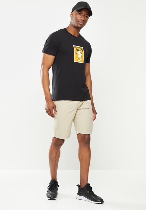 Giordano - Crew neck printed tee - black