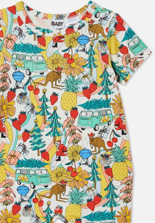 Cotton On - The short sleeve romper - multi 