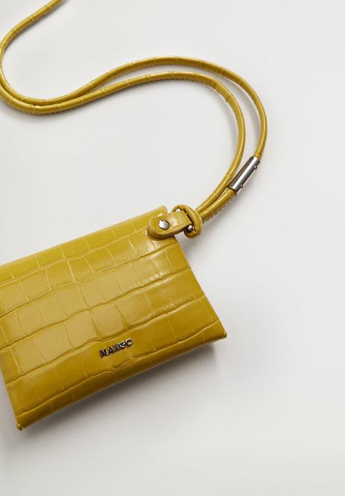 MANGO - Cord envelope purse - lime