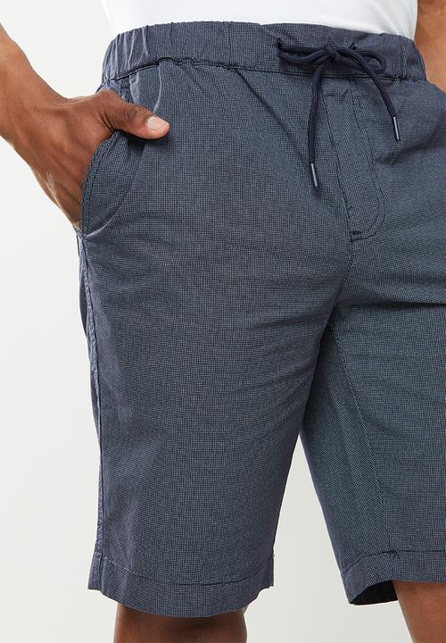 Giordano - Cotton ds1 short - navy & white