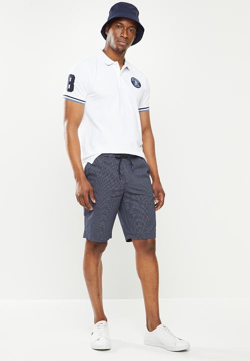 Giordano - Cotton ds1 short - navy & white
