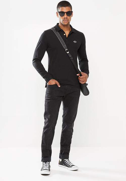 Replay - Replay long sleeve golfer - black