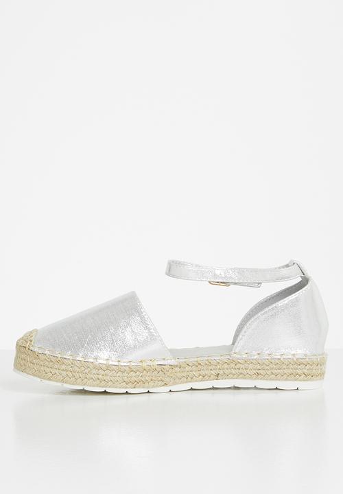 Madison® - Jade ankle strap espadrille - silver