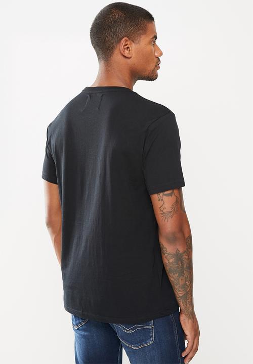 Replay - Left chest print tee - black