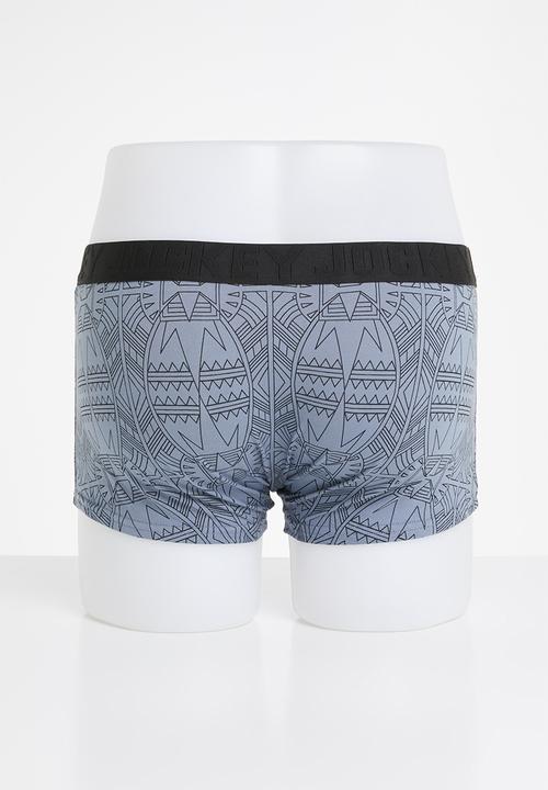 Jockey - Heritage regular leg 2 pack pouch trunks - black & blue