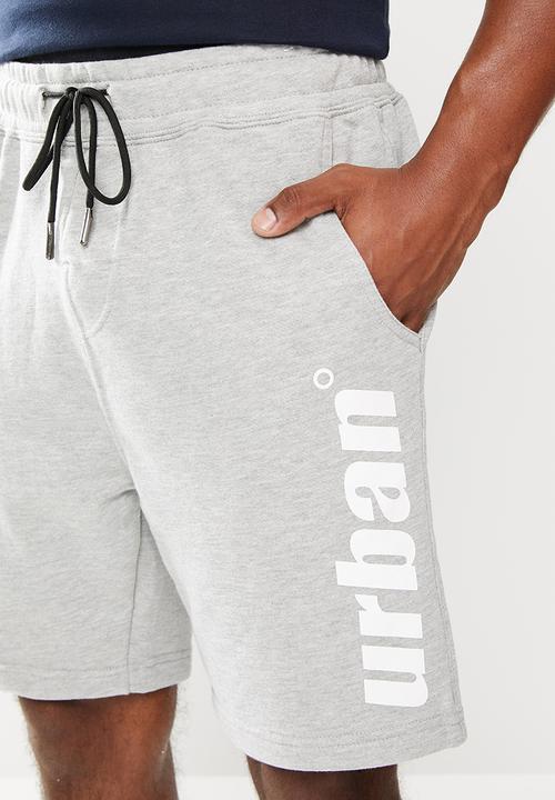 urban° - Urban elasticated waistband shorts - grey melange