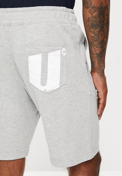 urban° - Urban elasticated waistband shorts - grey melange