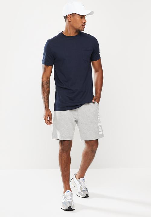 urban° - Urban elasticated waistband shorts - grey melange