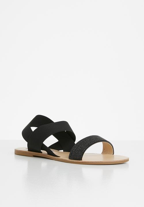 Madison® - Feliticy double strap slingback sandal - black