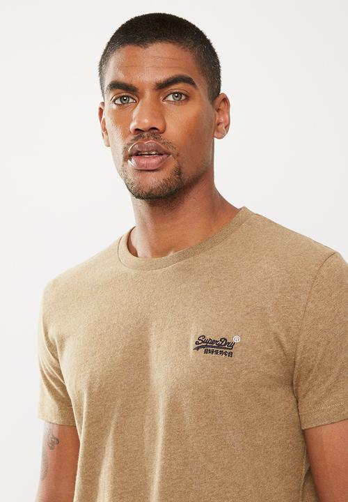 Superdry. - Ol vintage emb tee - buck tan marl