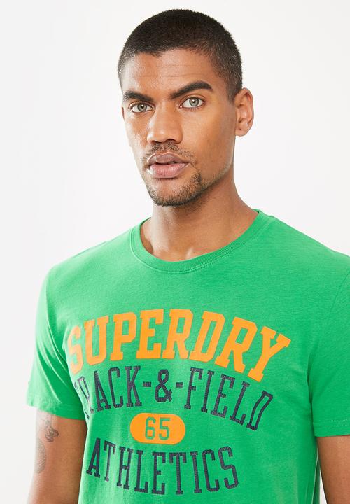 Superdry. - Track and field graphic tee - oregon green