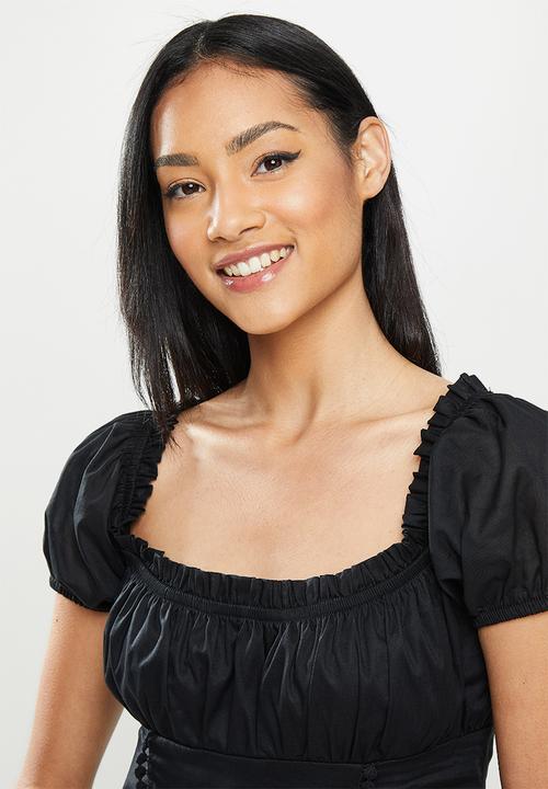 Cotton On - Woven petite lily mini dress - black