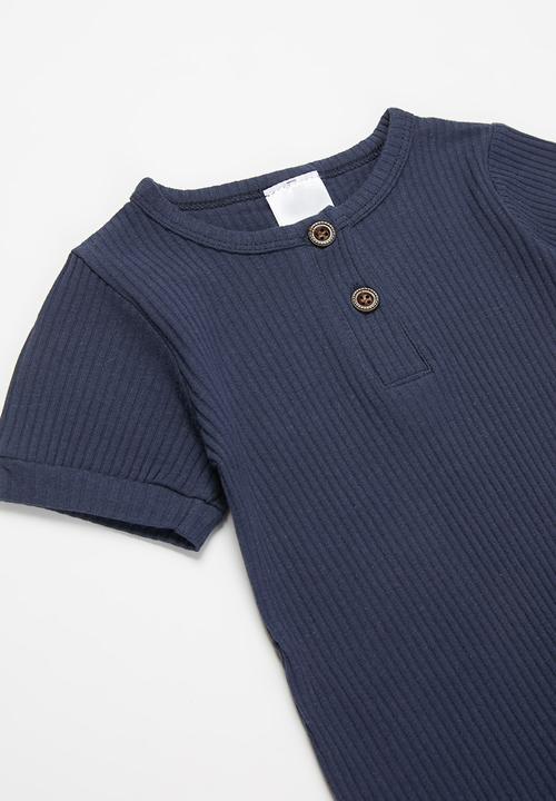 Pop Candy - Baby romper with buttons - navy