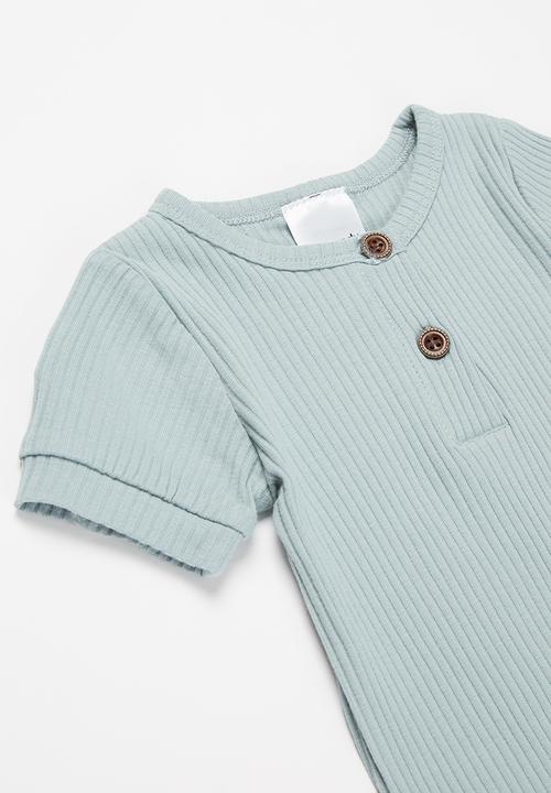Pop Candy - Baby romper with buttons - blue