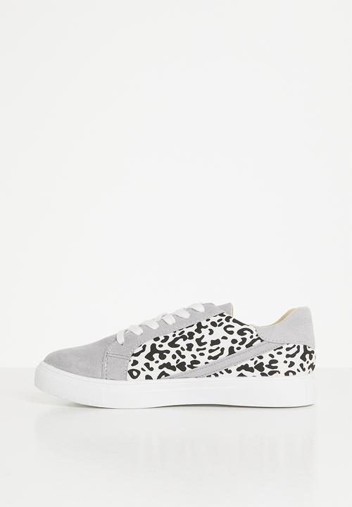 Rebel Republic - Girls animal print sneaker - grey 