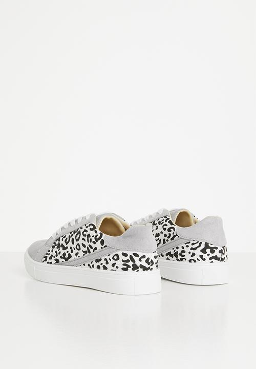 Rebel Republic - Girls animal print sneaker - grey 