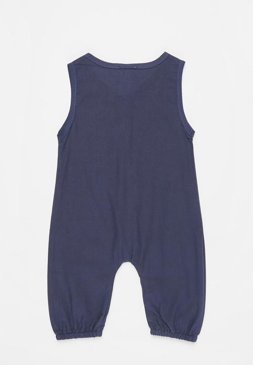 Pop Candy - Baby boys sleeveless romper - navy