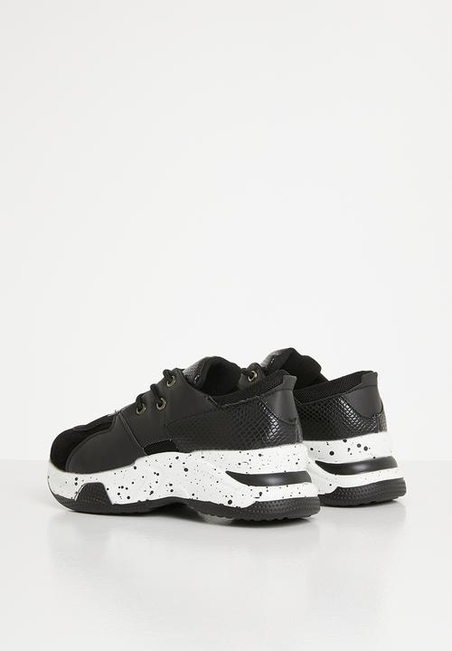 Rebel Republic - Girls lace up sneaker - black