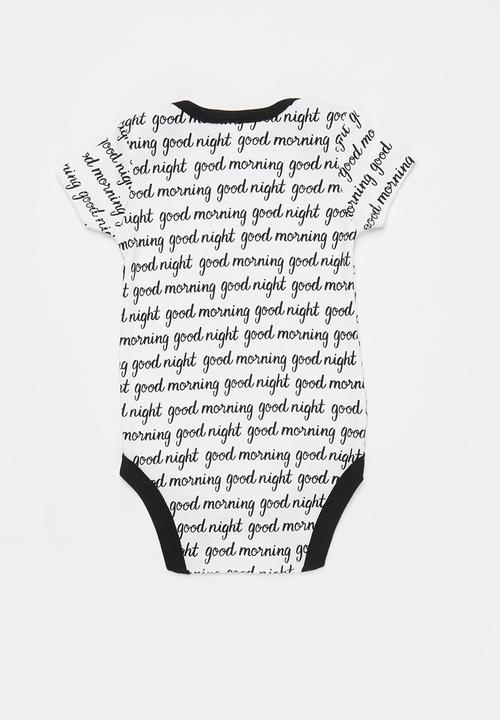 Pop Candy - Baby boys 3 pack alphabet bodyvests - multi 