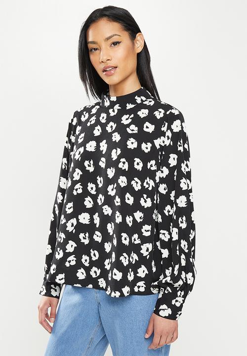 Glamorous - Petite high neck blouse - black 