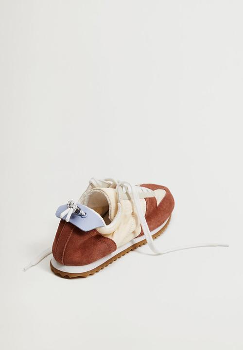 MANGO - Delti leather sneaker - medium orange