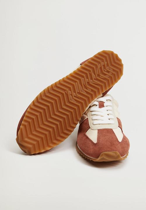 MANGO - Delti leather sneaker - medium orange