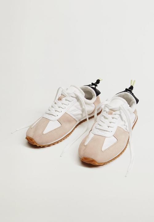 MANGO - Delti leather sneaker - brown