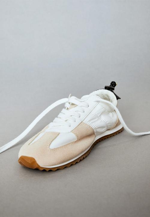 MANGO - Delti leather sneaker - brown