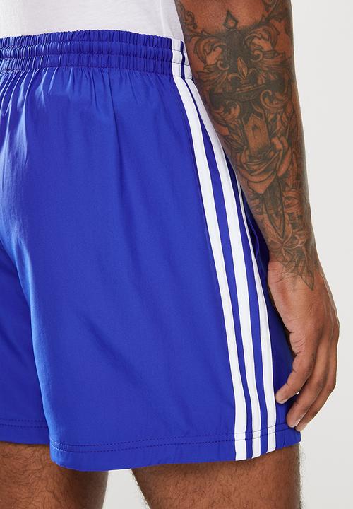adidas Performance - M 3-stripes Chelsea shorts - bold blue & white