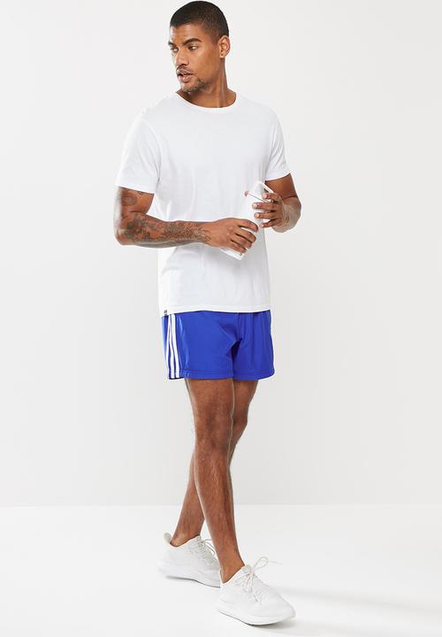 adidas Performance - M 3-stripes Chelsea shorts - bold blue & white