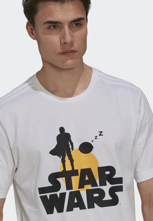 adidas Originals - ADIDAS X STAR WARS: THE MANDALORIAN GRAPHIC TEE - white/black