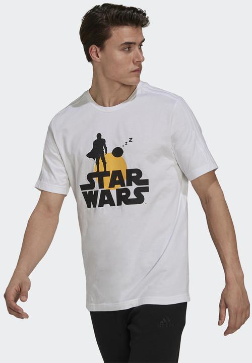 adidas Originals - ADIDAS X STAR WARS: THE MANDALORIAN GRAPHIC TEE - white/black