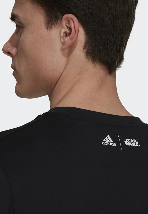 adidas Originals - ADIDAS X STAR WARS: THE MANDALORIAN GRAPHIC TEE- black/white
