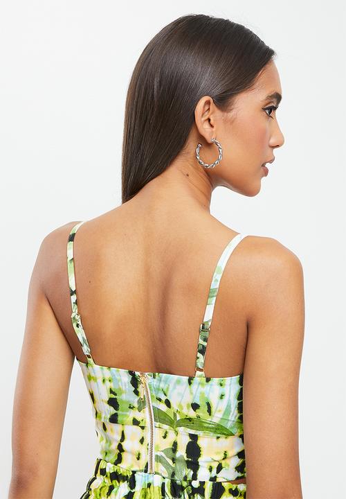 SISSY BOY - Stay palm crop top - green multi