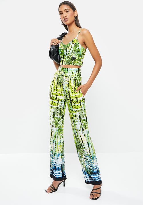 SISSY BOY - Stay palm crop top - green multi