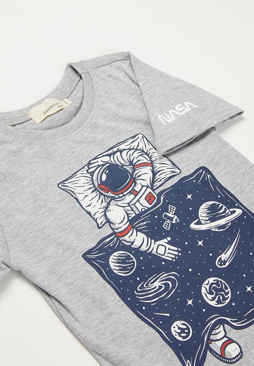Superbalist Kids - Tee & shorts pj set - grey & navy