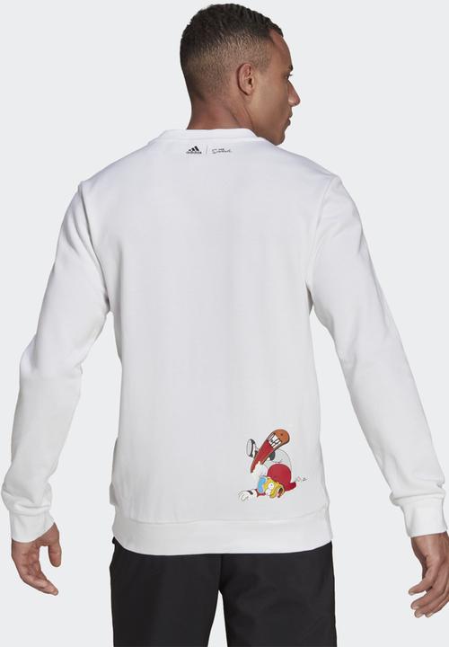 adidas Originals - ADIDAS X THE SIMPSONS SNOWBOARD GRAPHIC SWEATSHIRT - white/black