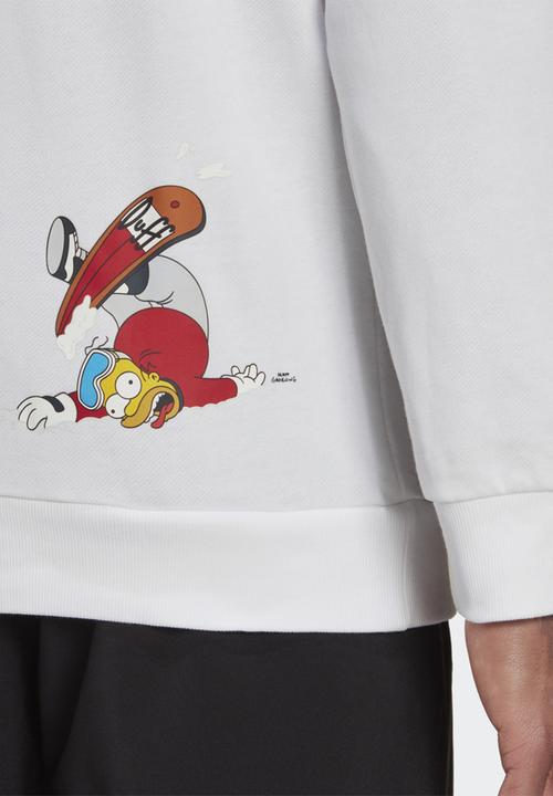 adidas Originals - ADIDAS X THE SIMPSONS SNOWBOARD GRAPHIC SWEATSHIRT - white/black