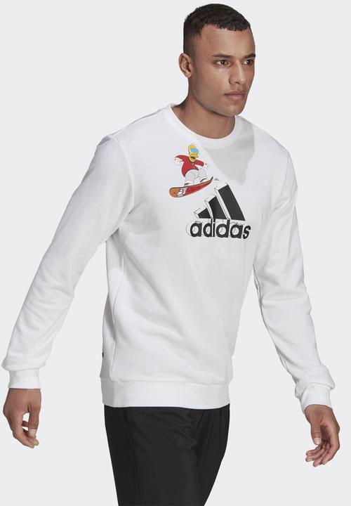 adidas Originals - ADIDAS X THE SIMPSONS SNOWBOARD GRAPHIC SWEATSHIRT - white/black