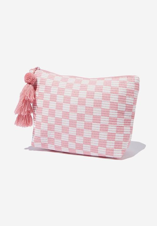 Rubi - Large pouch - pink & white 