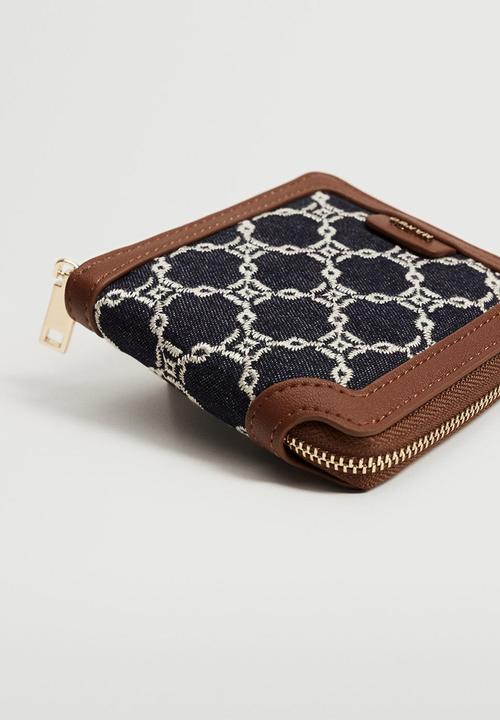MANGO - Embroidered chains wallet - dark navy
