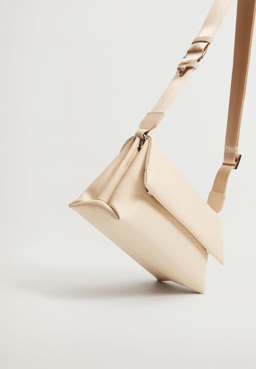 MANGO - Flap cross-body bag - off white