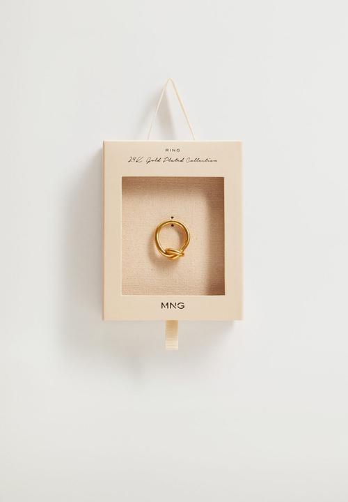 MANGO - Knot detail ring - gold