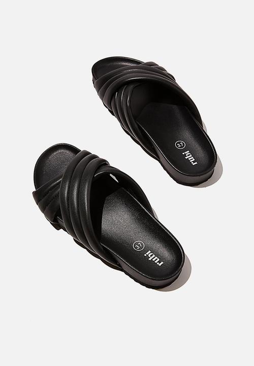 Cotton On - Cushy crossover slide - black